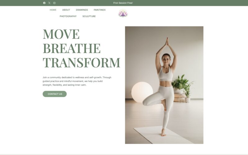Yoga Classes Website