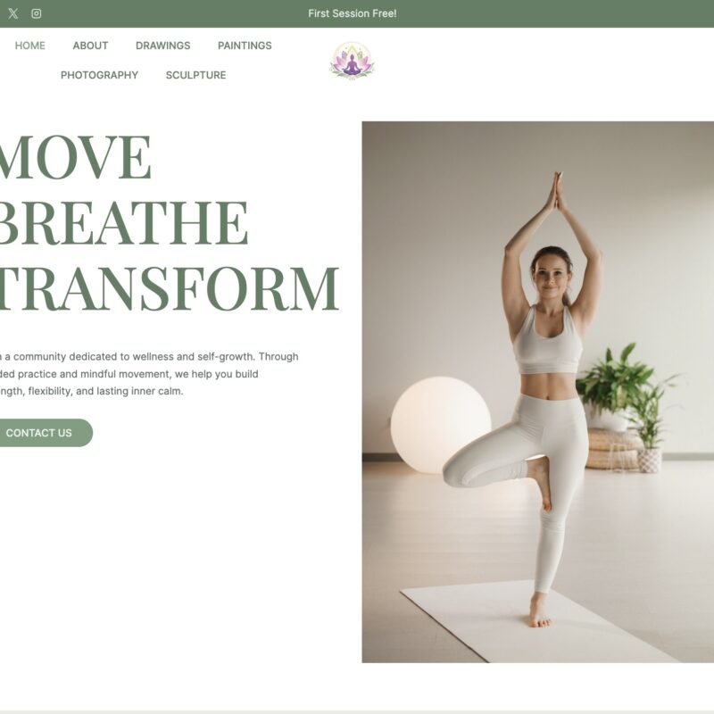 Yoga Classes Website
