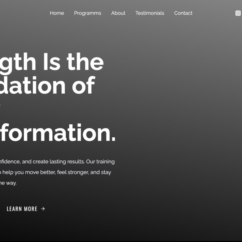Fitness Center Website