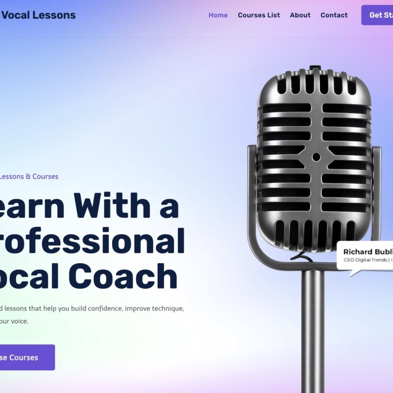 Vocal Lessons Vebsite