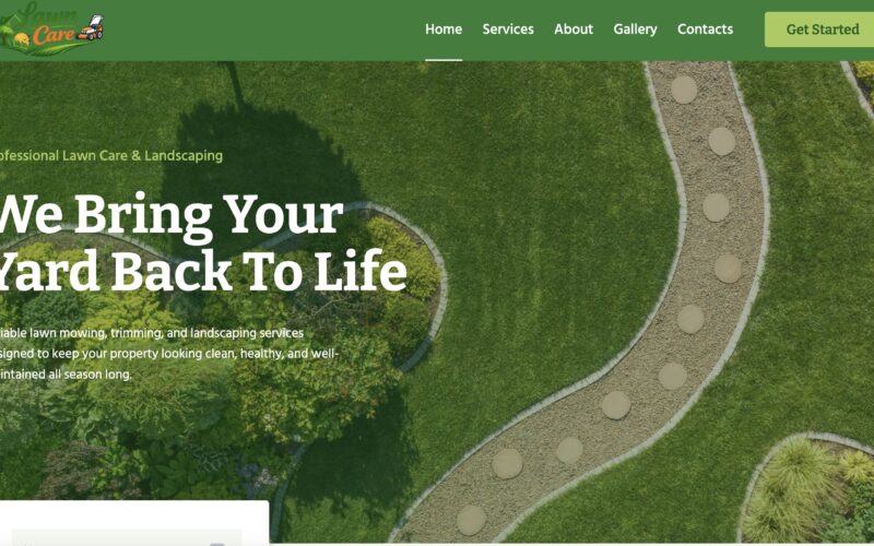 Lawn Care & Landscaping Website