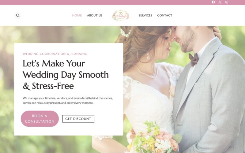 Wedding Coordinator Website