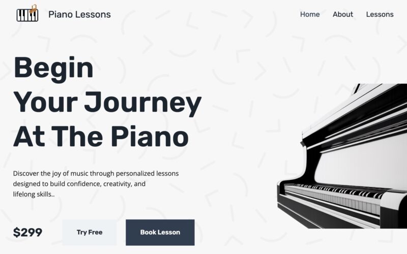 Piano Lessons Website