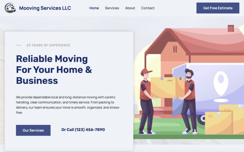 Moving Services Website