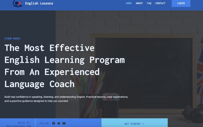 English Lessons Website