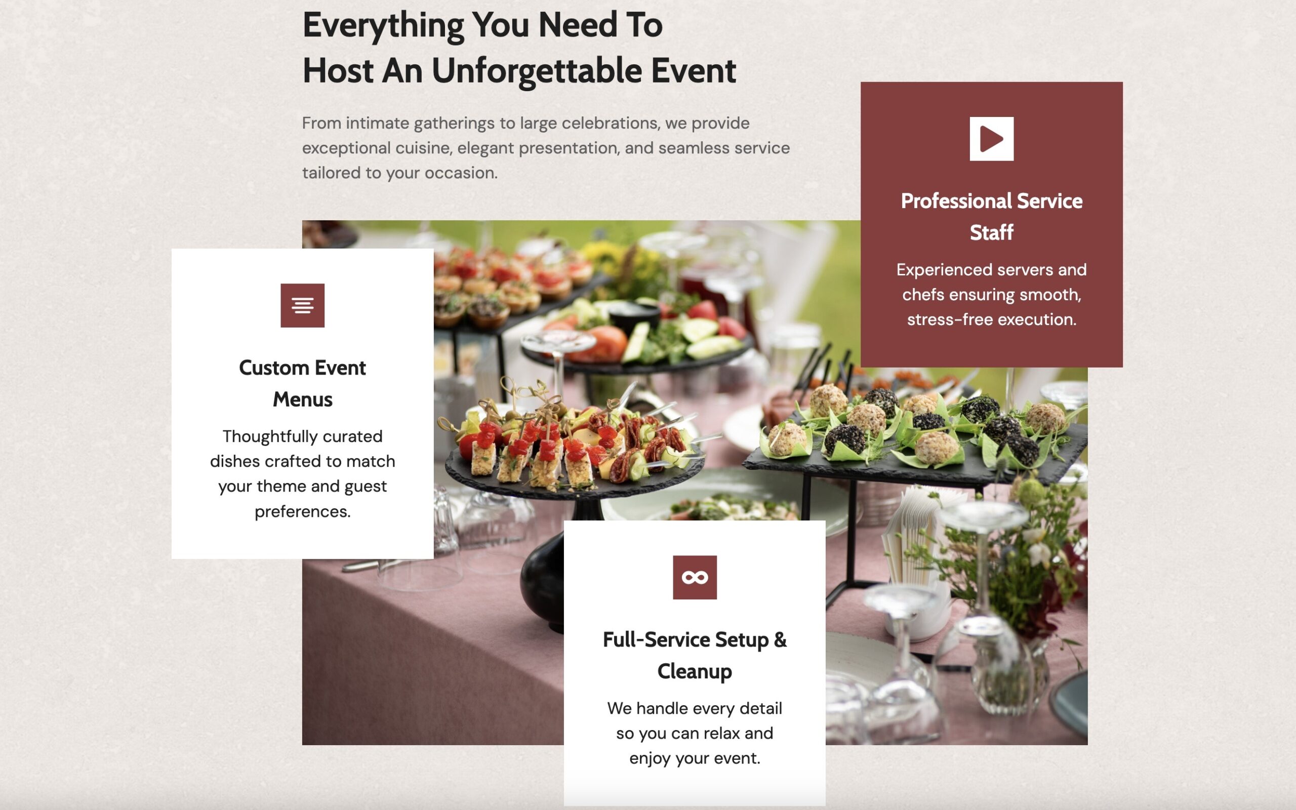 Catering Services Website - Image 2