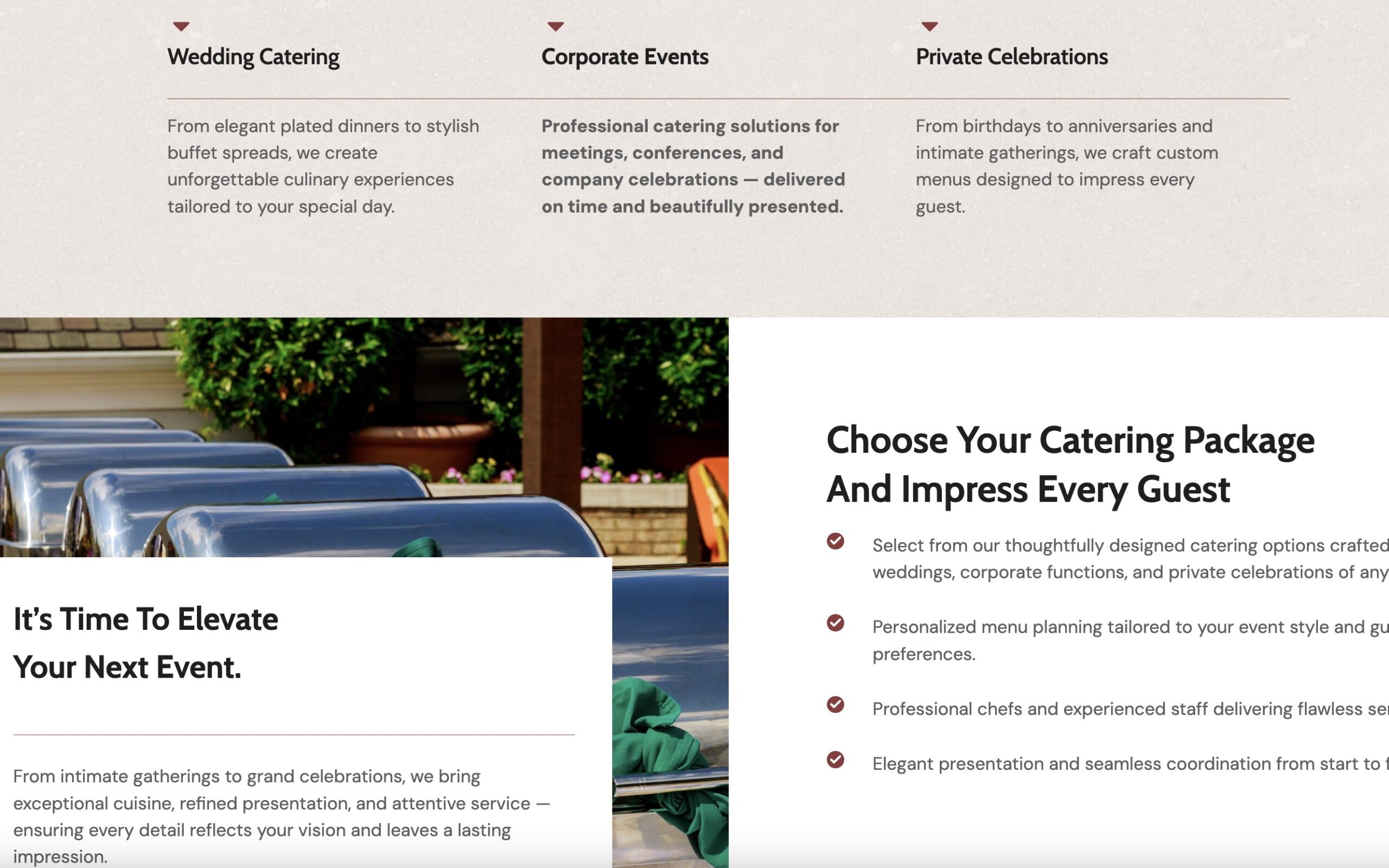 Catering Services Website - Image 3