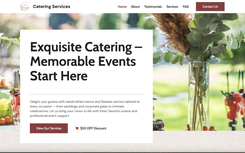 Catering Services Website