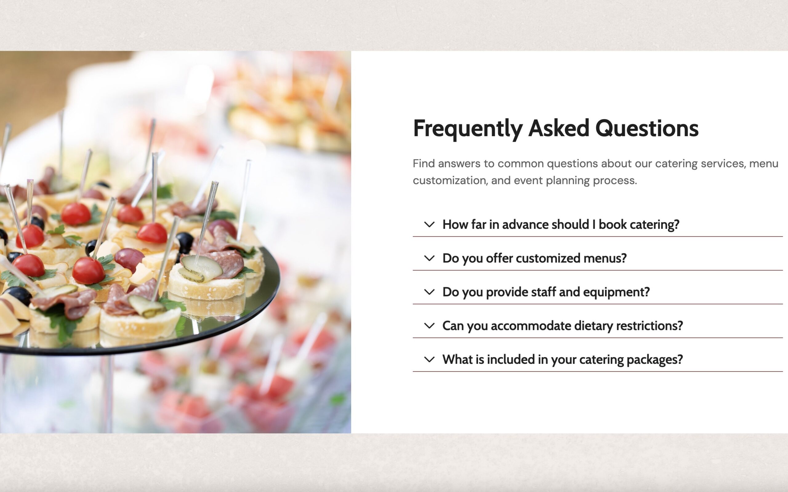 Catering Services Website - Image 6