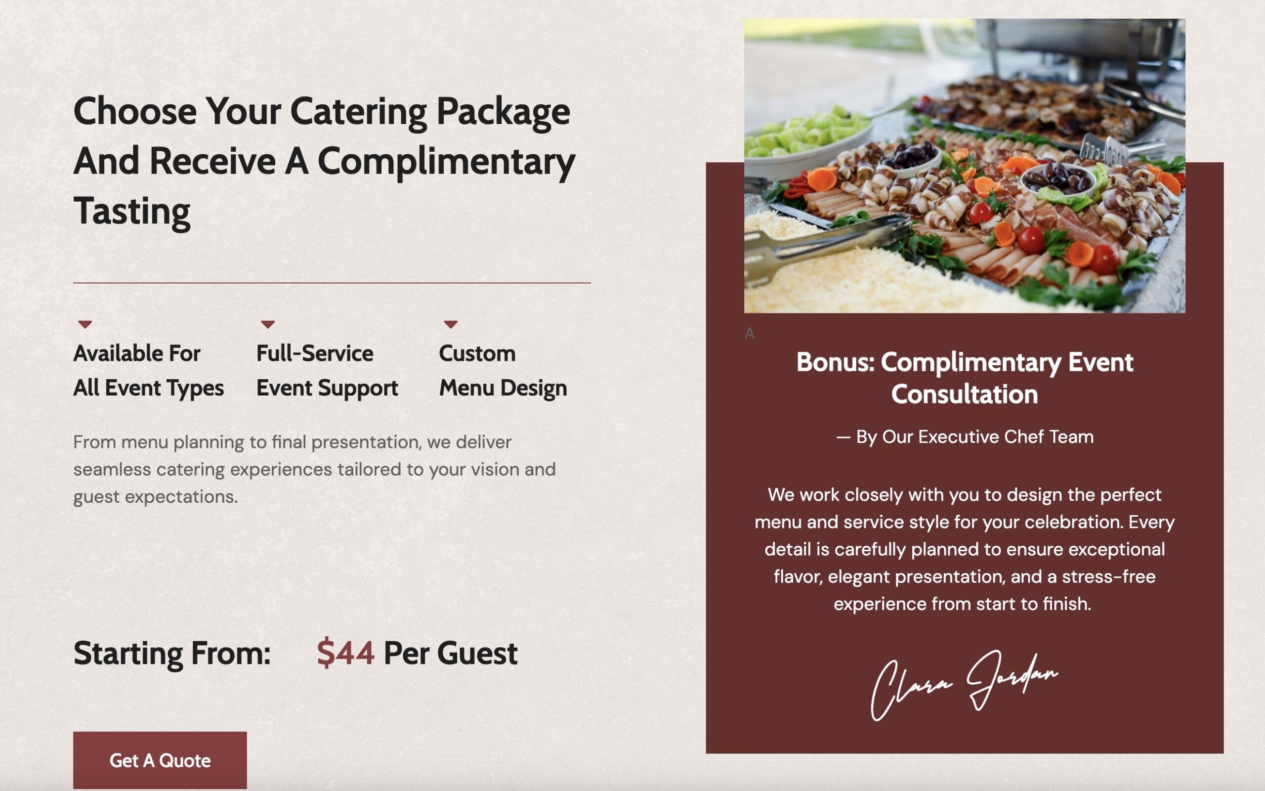 Catering Services Website - Image 7