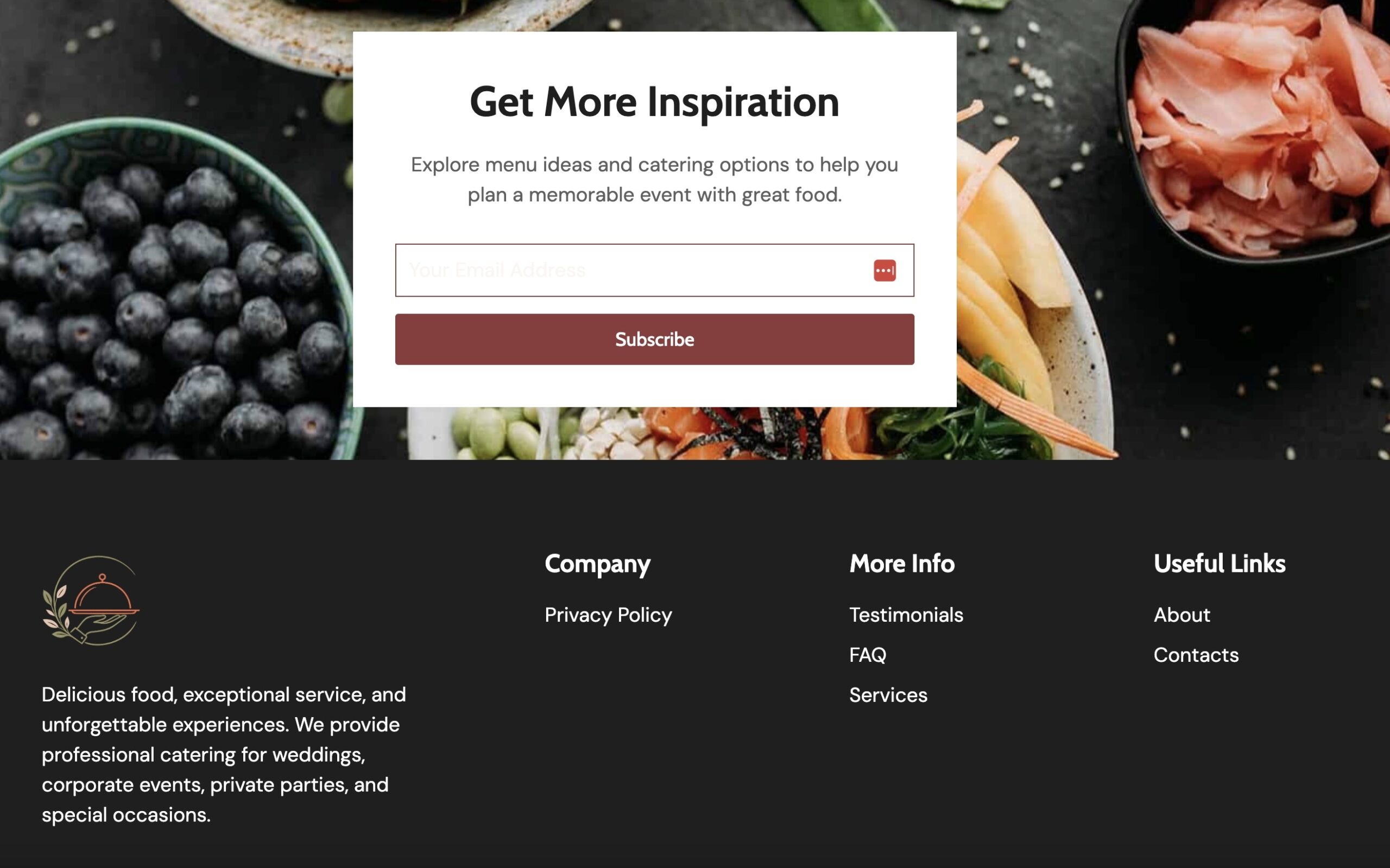 Catering Services Website - Image 8