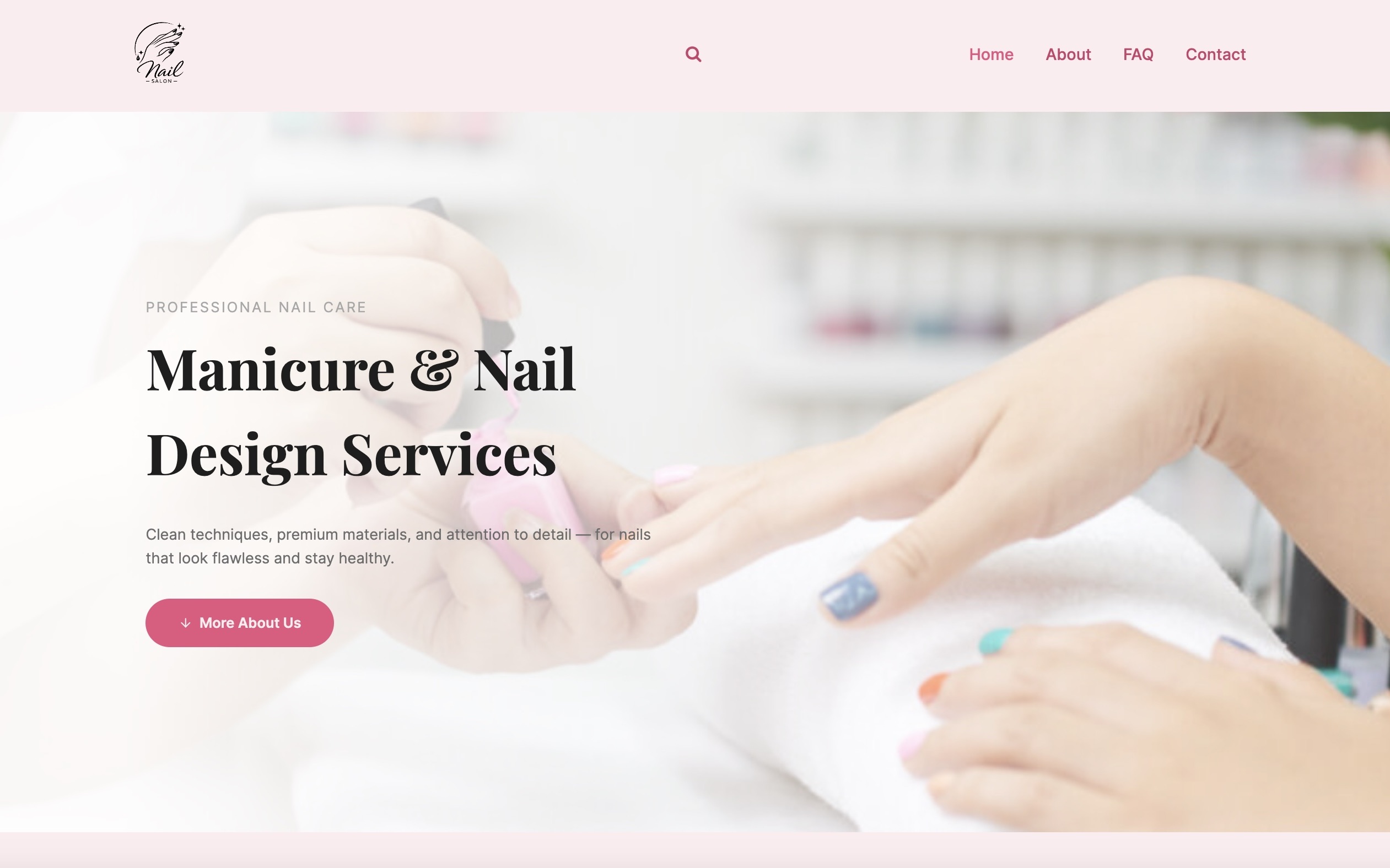 Nails Design Services Website