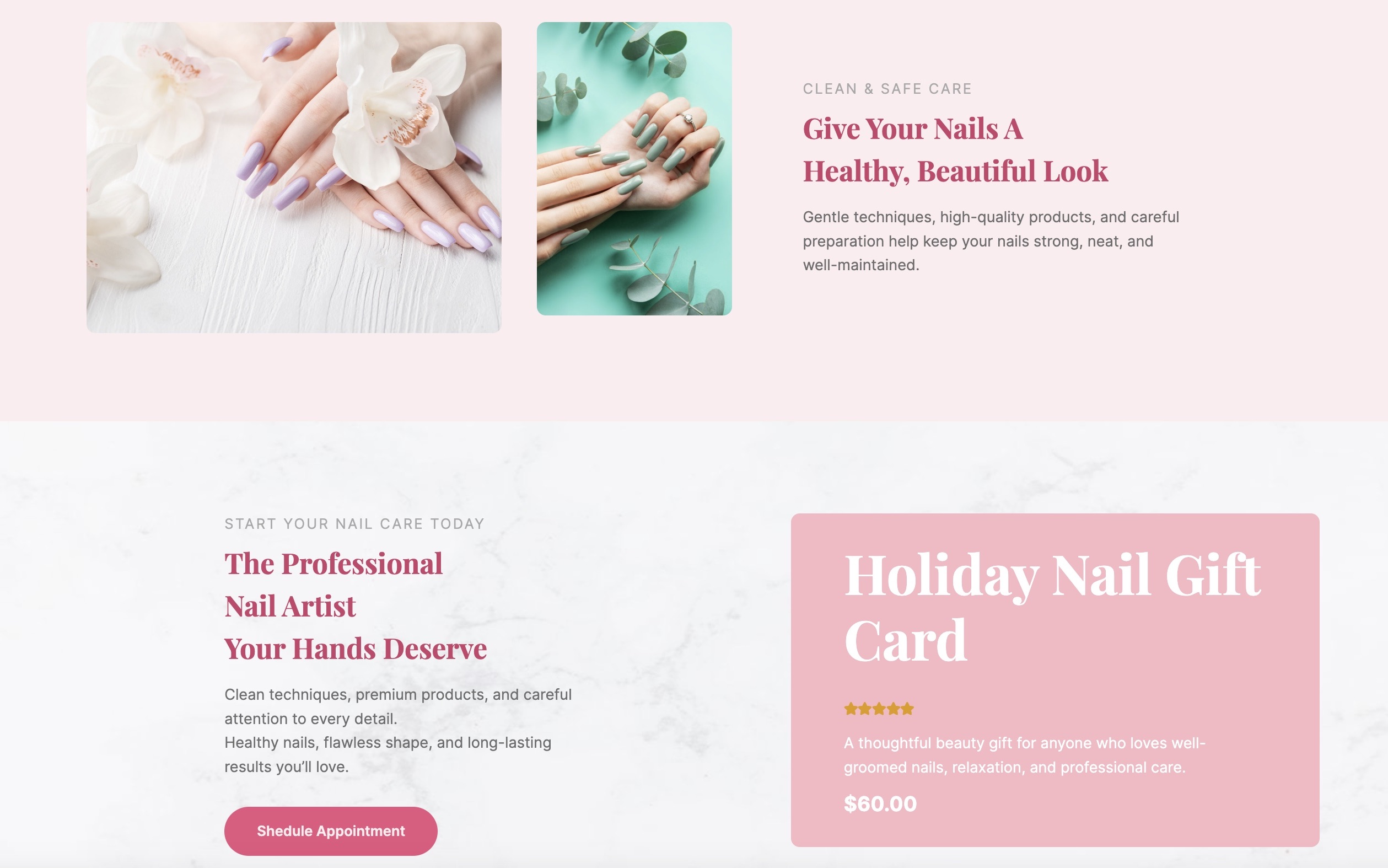 Nails Design Services Website - Image 2