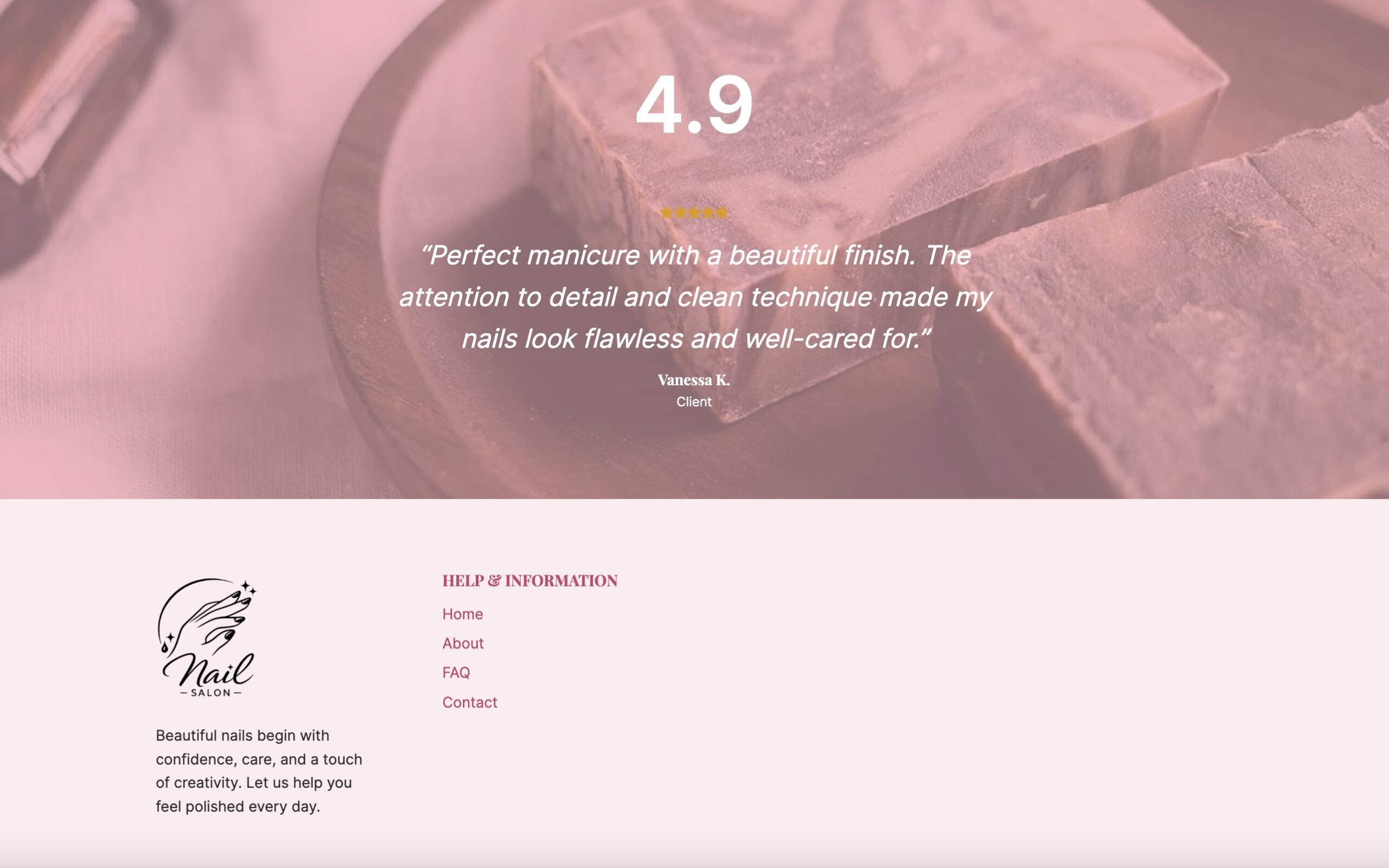Nails Design Services Website - Image 4