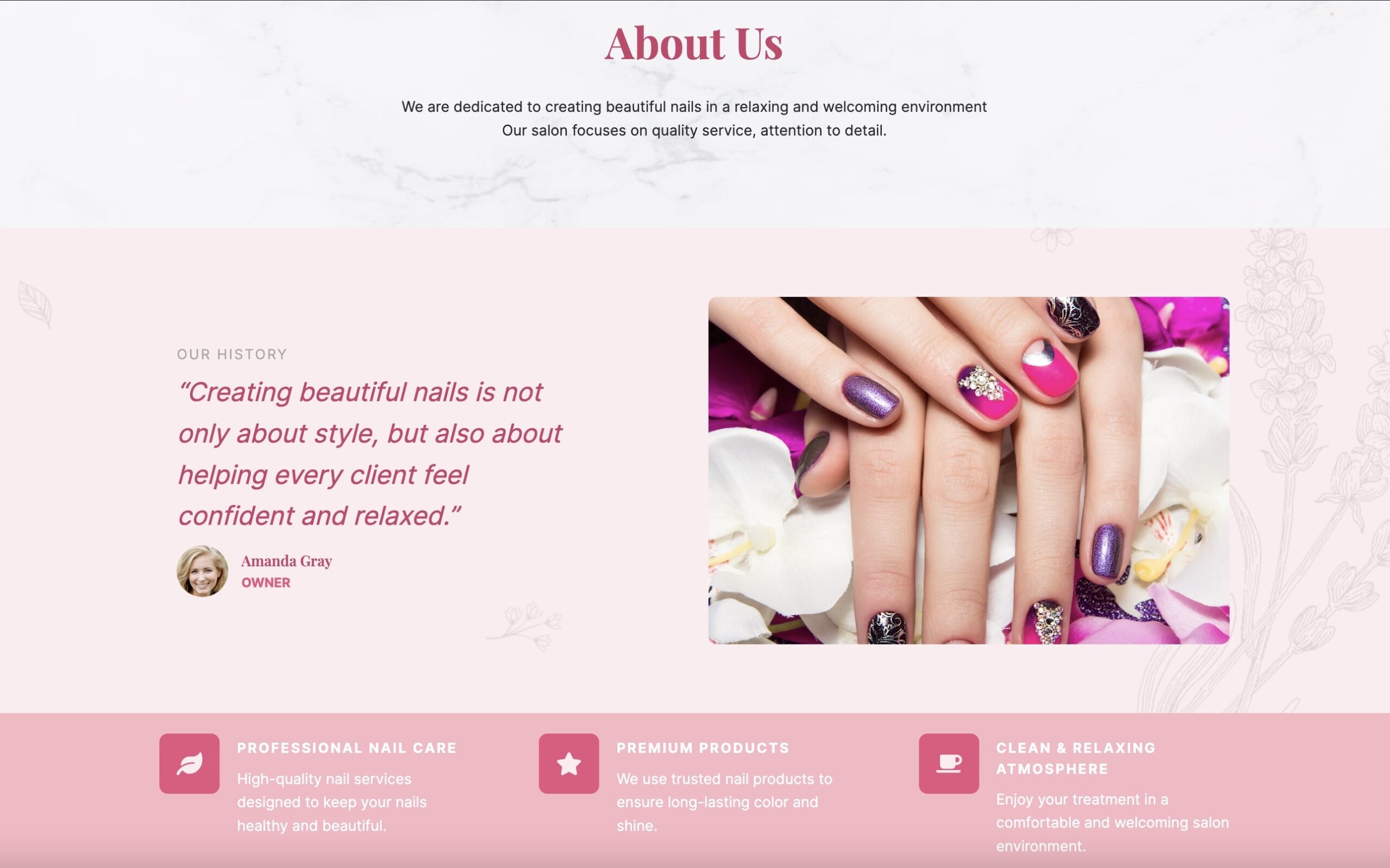 Nails Design Services Website - Image 5