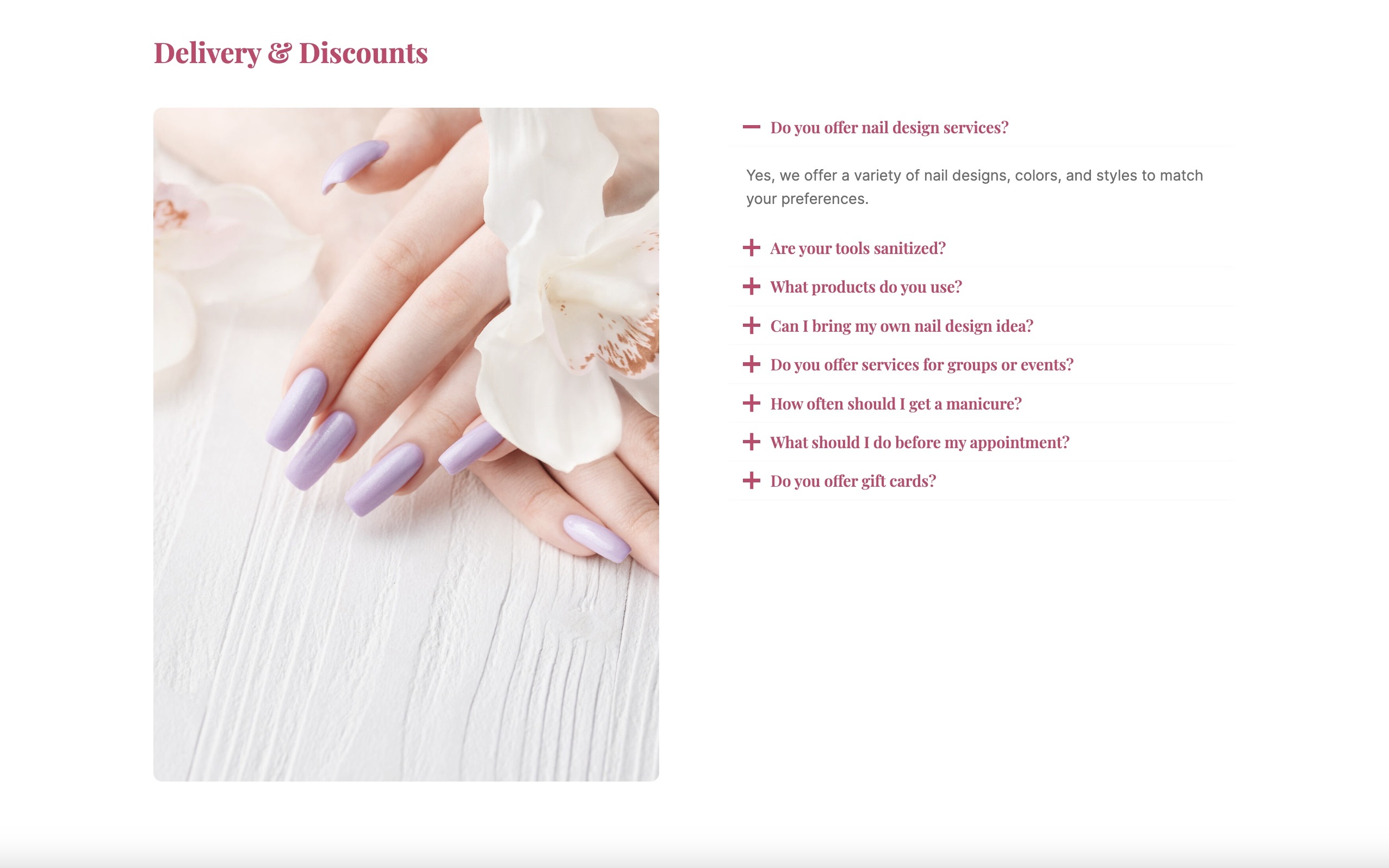 Nails Design Services Website - Image 8