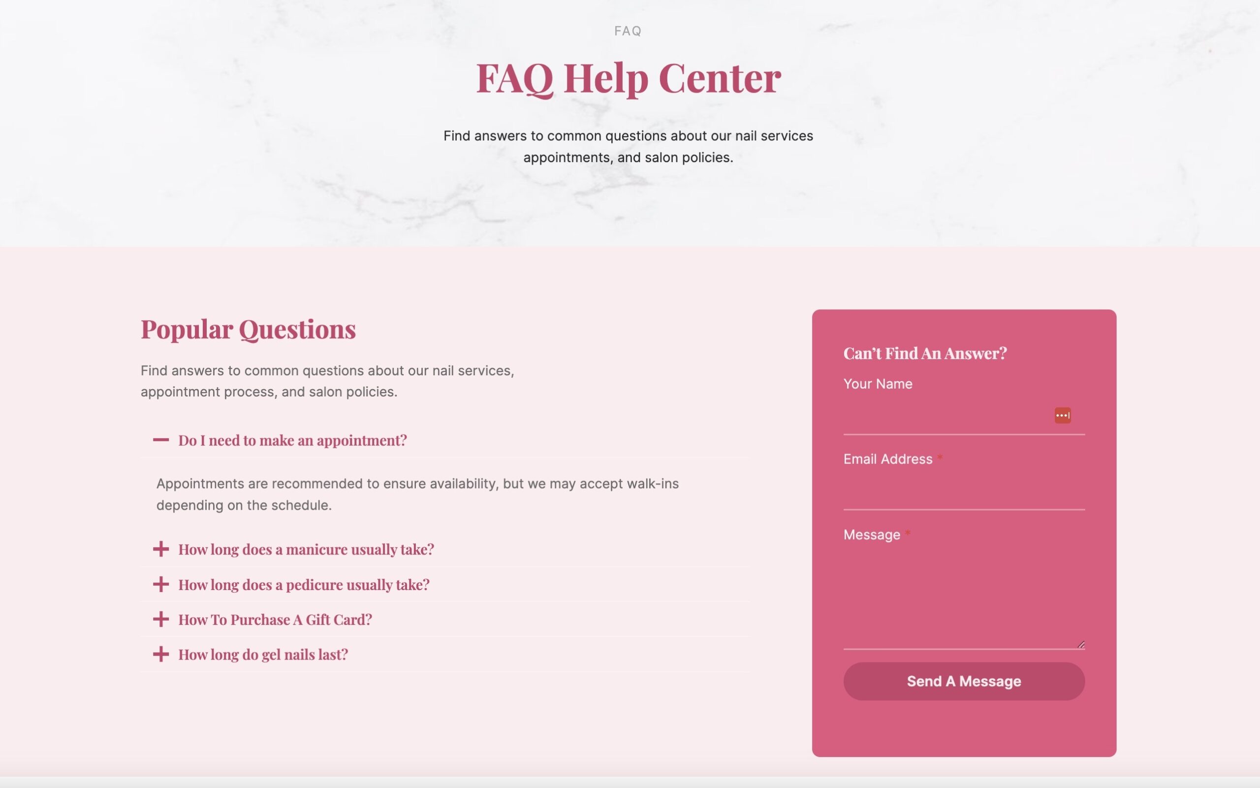 Nails Design Services Website - Image 7