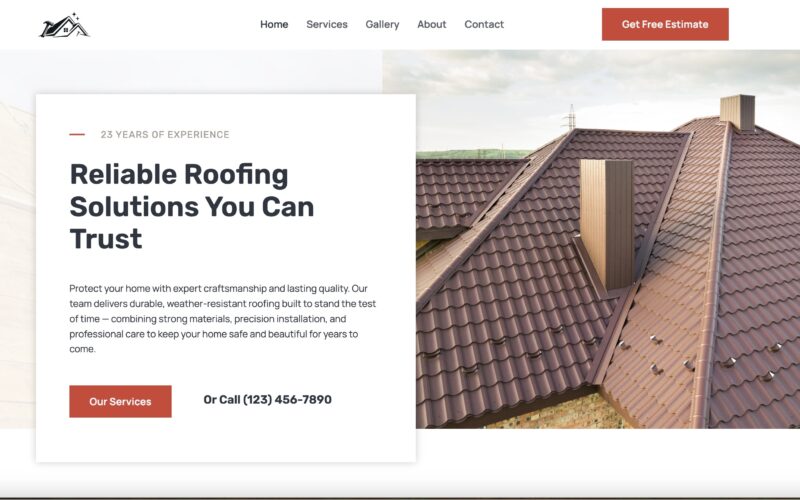 Roofing Company Website