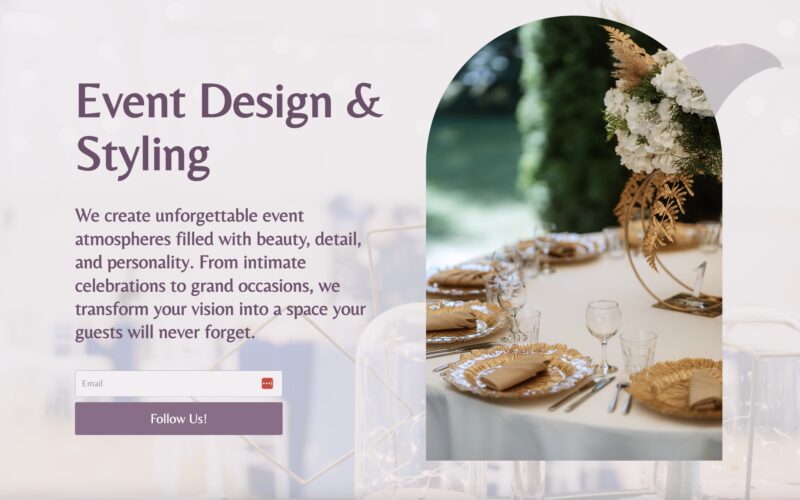 Event Decoration Services Website