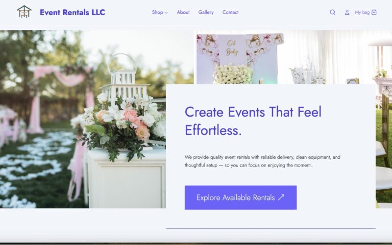 Event Rentals Website