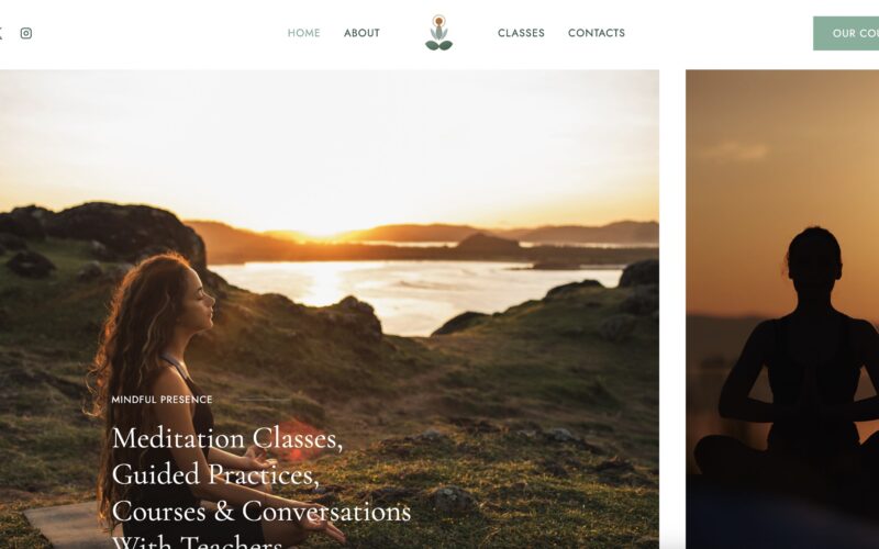 Meditation Classes Website