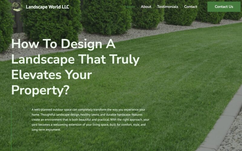 Website for Landscaping Business